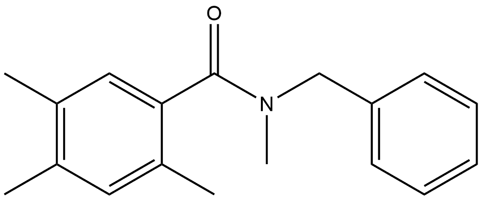 N,2,4,5-Tetramethyl-N-(phenylmethyl)benzamide Structure