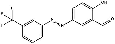 2-Hydroxy-5-{(Z)-[3-(trifluoromethyl)phenyl]diazenyl}benzaldehyde Structure