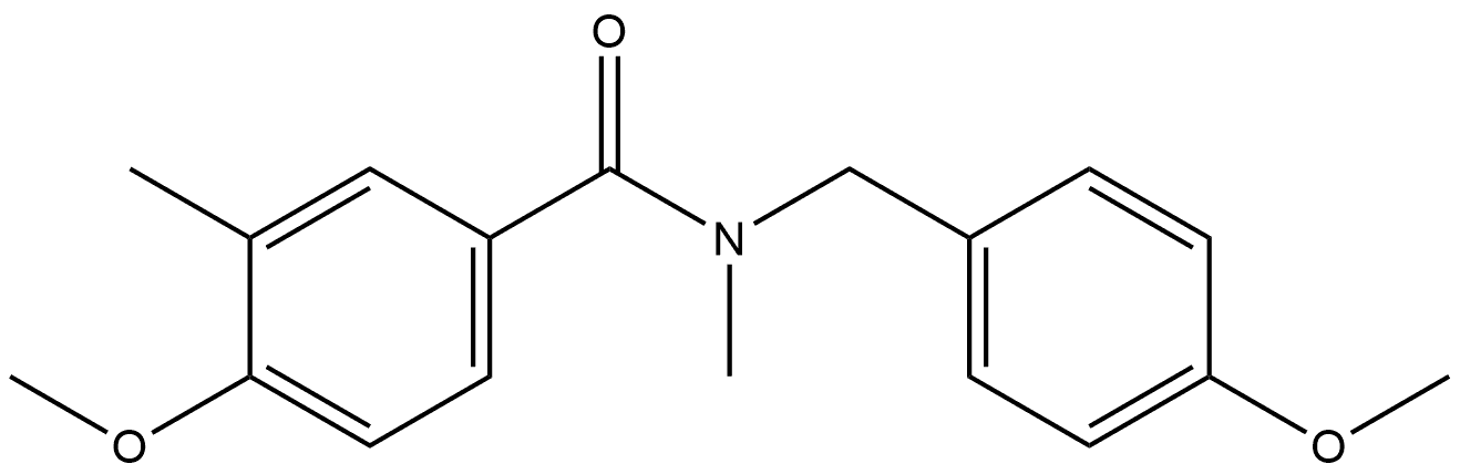 4-Methoxy-N-[(4-methoxyphenyl)methyl]-N,3-dimethylbenzamide Structure