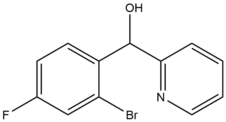 α-(2-Bromo-4-fluorophenyl)-2-pyridinemethanol Structure