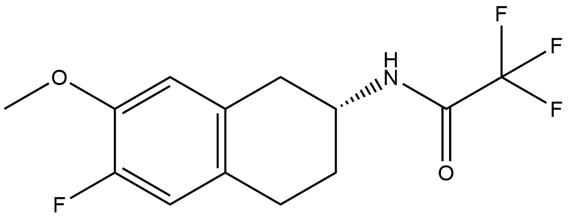 (R)-2,2,2-trifluoro-N-(6-fluoro-7-methoxy-1,2,3,4-tetrahydronaphthalen-2-yl)acetamide Structure