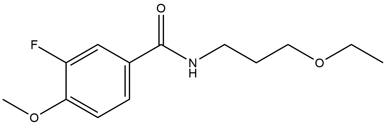 N-(3-Ethoxypropyl)-3-fluoro-4-methoxybenzamide Structure