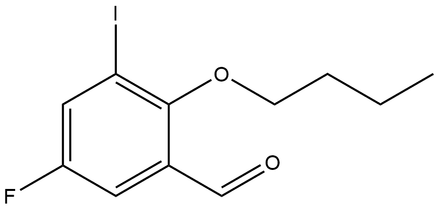 2-Butoxy-5-fluoro-3-iodobenzaldehyde Structure