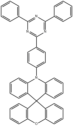 Spiro[acridine-9(10H),9'-[9H]xanthene], 10-[4-(4,6-diphenyl-1,3,5-triazin-2-yl)phenyl]- Structure