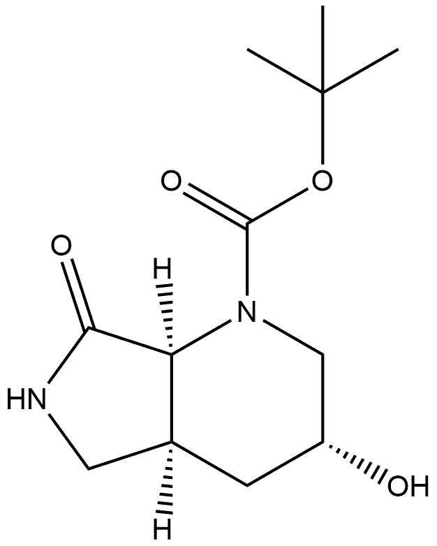 tert-butyl (3R,4aS,7aS)-3-hydroxy-7-oxo-octahydro-1H-pyrrolo[3,4-b]pyridine-1-carboxylate Structure