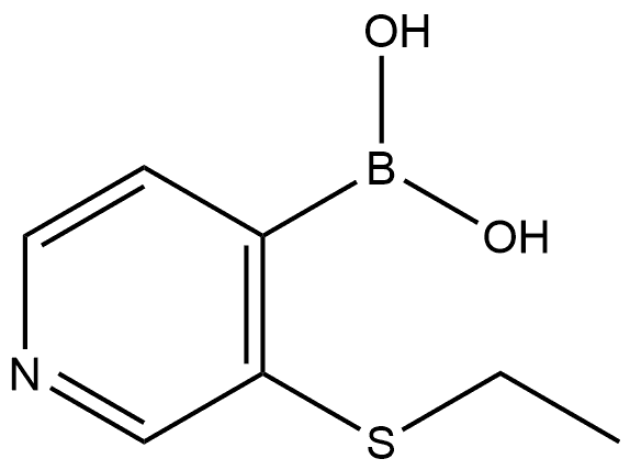 B-[3-(Ethylthio)-4-pyridinyl]boronic acid 구조식 이미지