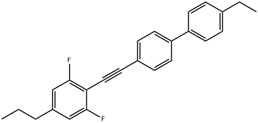 1,1'-Biphenyl, 4-[2-(2,6-difluoro-4-propylphenyl)ethynyl]-4'-ethyl- Structure