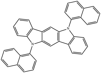 Indolo[3,2-b]carbazole, 5,11-dihydro-5,11-di-1-naphthalenyl- Structure