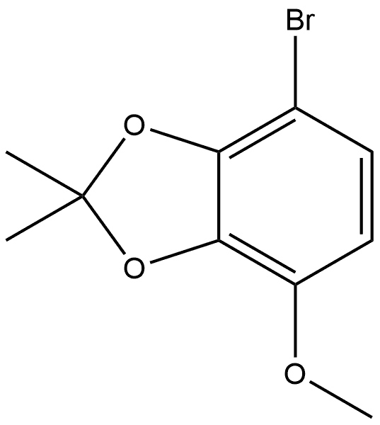 4-Bromo-7-methoxy-2,2-dimethyl-1,3-benzodioxole Structure