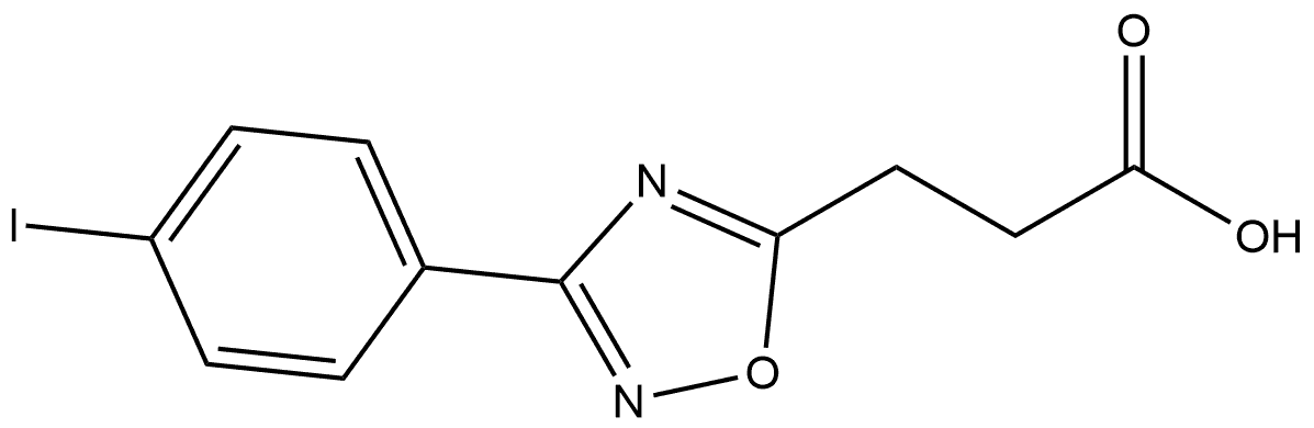 3-(4-Iodophenyl)-1,2,4-oxadiazole-5-propanoic acid Structure