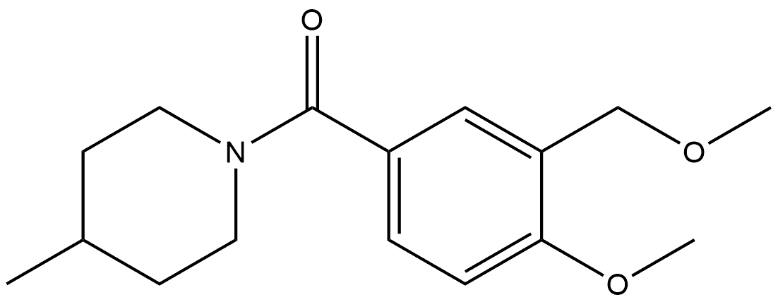 4-Methoxy-3-(methoxymethyl)phenyl](4-methyl-1-piperidinyl)methanone Structure