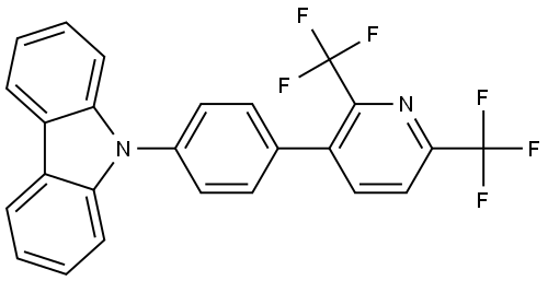 9-(4-(2,6-bis(trifluoromethyl)pyridin-3-yl)phenyl)-9H-carbazole Structure