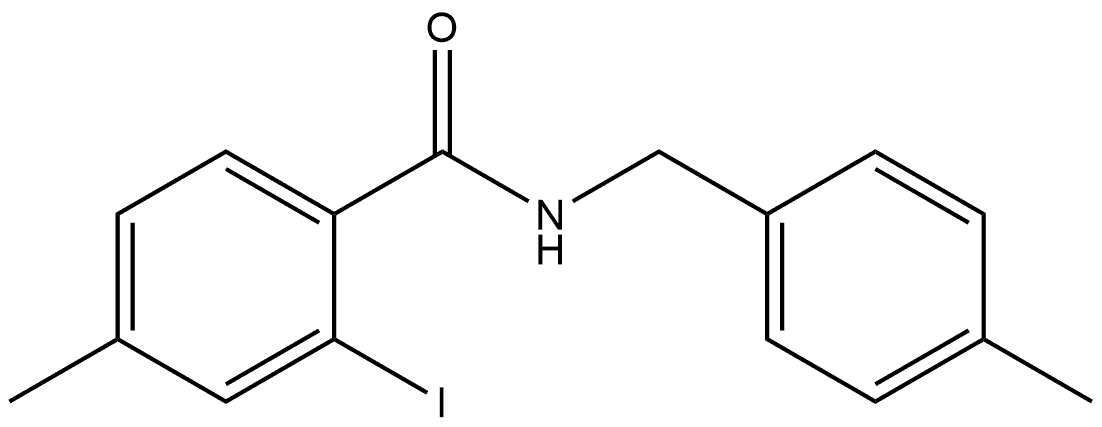 2-Iodo-4-methyl-N-[(4-methylphenyl)methyl]benzamide Structure