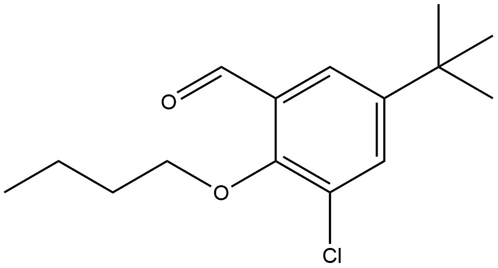 2-Butoxy-3-chloro-5-(1,1-dimethylethyl)benzaldehyde Structure