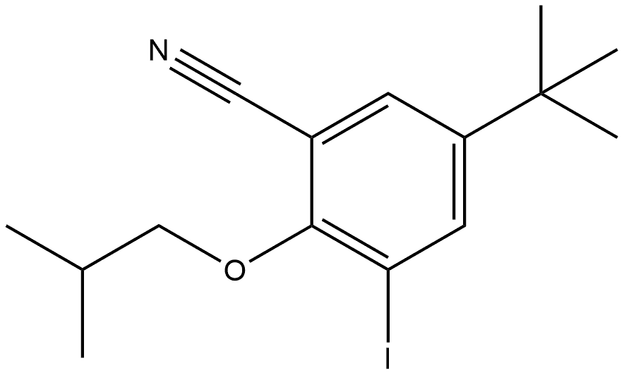 5-(1,1-Dimethylethyl)-3-iodo-2-(2-methylpropoxy)benzonitrile Structure