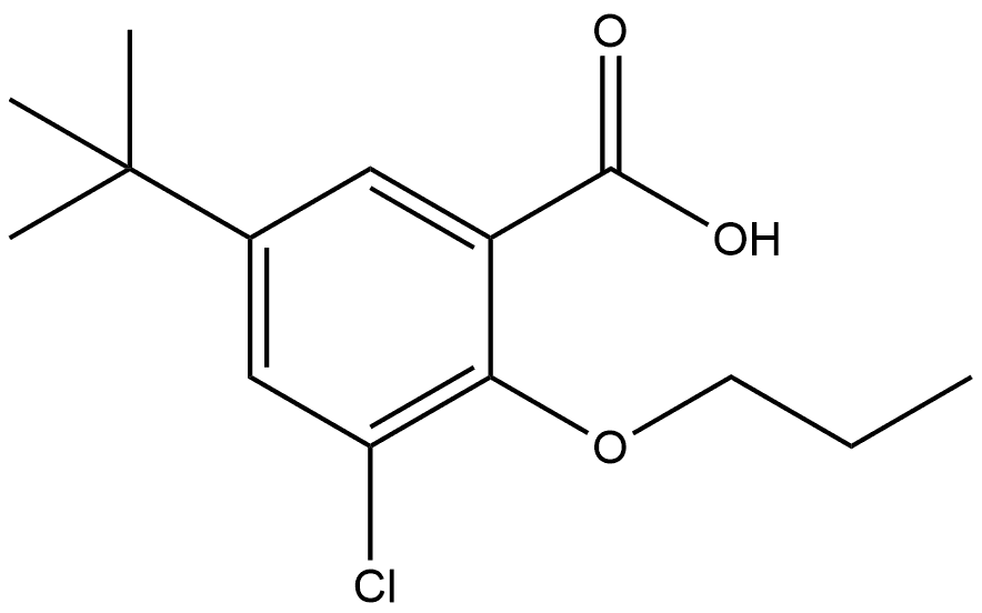 3-Chloro-5-(1,1-dimethylethyl)-2-propoxybenzoic acid Structure