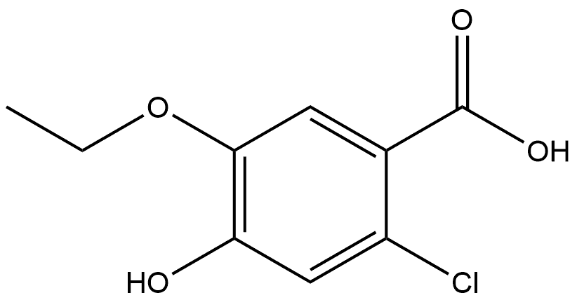 2-Chloro-5-ethoxy-4-hydroxybenzoic acid Structure