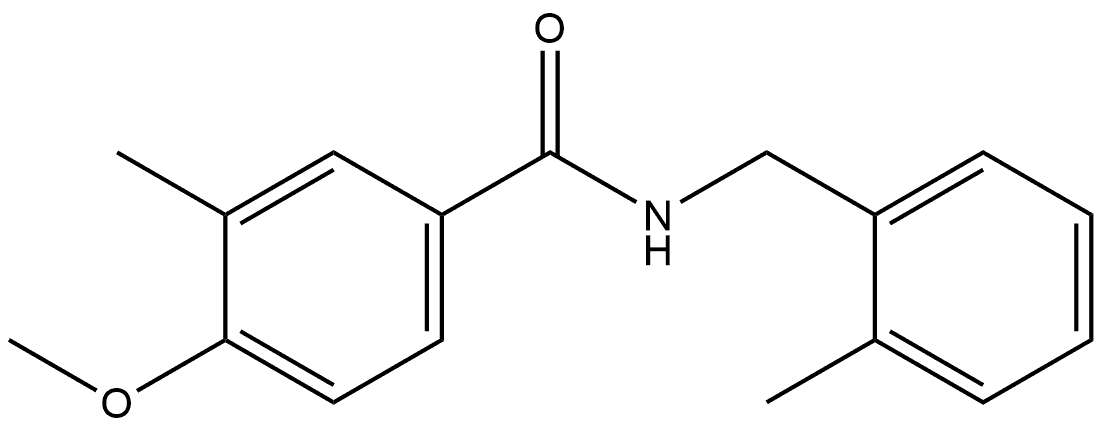 4-Methoxy-3-methyl-N-[(2-methylphenyl)methyl]benzamide 구조식 이미지