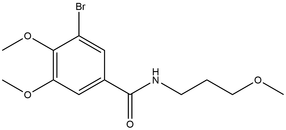 3-Bromo-4,5-dimethoxy-N-(3-methoxypropyl)benzamide Structure