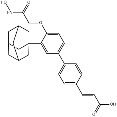 2-Propenoic acid, 3-[4'-[2-(hydroxyamino)-2-oxoethoxy]-3'-tricyclo[3.3.1.13,7]dec-1-yl[1,1'-biphenyl]-4-yl]-, (2E)- Structure