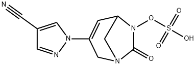 Sulfuric acid, mono[3-(4-cyano-1H-pyrazol-1-
yl)-7-oxo-1,6-diazabicyclo[3.2.1]oct-3-en-6-yl]
ester Structure