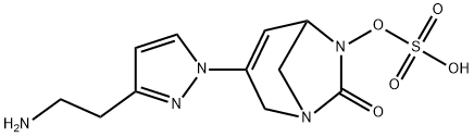 Sulfuric acid, mono[3-[3-(2-aminoethyl)-1H
pyrazol-1-yl]-7-oxo-1,6-diazabicyclo[3.2.1]oct-
3-en-6-yl] ester Structure