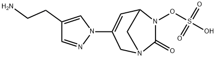 Sulfuric acid, mono[3-[4-(2-aminoethyl)-1H
pyrazol-1-yl]-7-oxo-1,6-diazabicyclo[3.2.1]oct-
3-en-6-yl] ester Structure