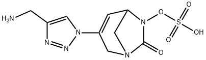 Sulfuric acid, mono[3-[4-(aminomethyl)-1H-1,
2,3-triazol-1-yl]-7-oxo-1,6-diazabicyclo[3.2.1]
oct-3-en-6-yl] ester Structure