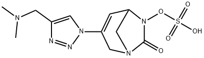 Sulfuric acid, mono[3-[4-[(dimethylamino)
methyl]-1H-1,2,3-triazol-1-yl]-7-oxo-1,6-diazab
icyclo[3.2.1]oct-3-en-6-yl] ester Structure