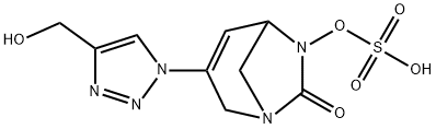 Sulfuric acid, mono[3-[4-(hydroxymethyl)-1H-
1,2,3-triazol-1-yl]-7-oxo-1,6-diazabicyclo[3.2.1]
oct-3-en-6-yl] ester Structure