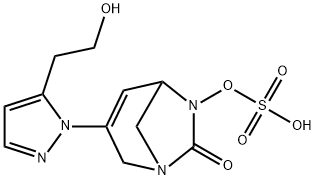 Sulfuric acid, mono[3-[5-(2-hydroxyethyl)-1H
pyrazol-1-yl]-7-oxo-1,6-diazabicyclo[3.2.1]oct-
3-en-6-yl] ester Structure