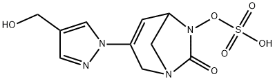 Sulfuric acid, mono[3-[4-(hydroxymethyl)-1H
pyrazol-1-yl]-7-oxo-1,6-diazabicyclo[3.2.1]oct-
3-en-6-yl] ester Structure