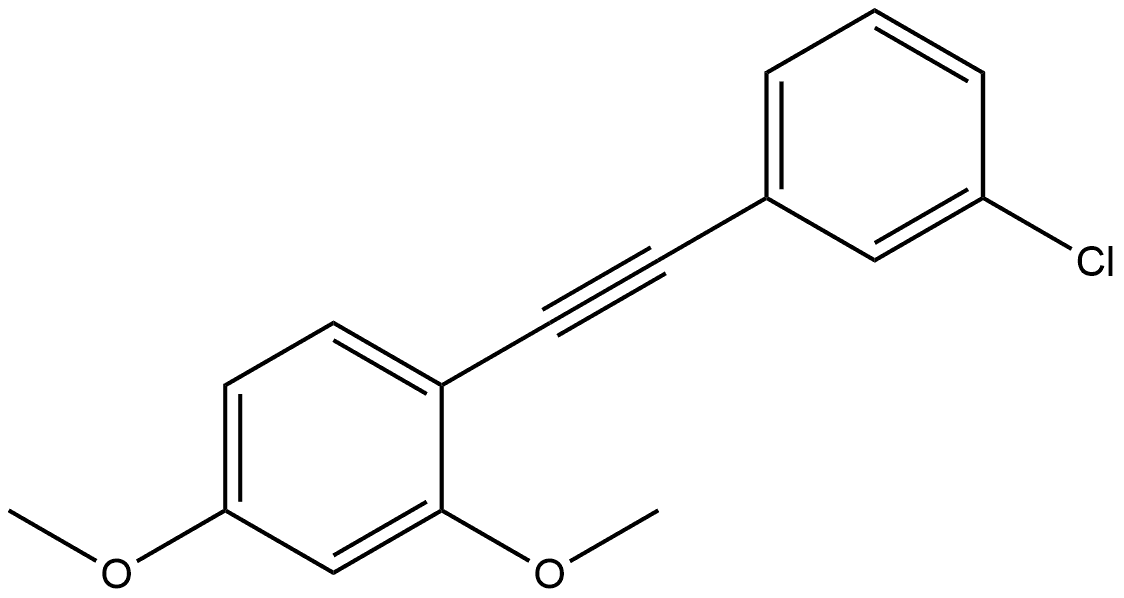 1-[2-(3-Chlorophenyl)ethynyl]-2,4-dimethoxybenzene Structure