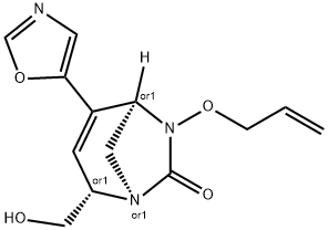 rel-(1R,2S,5R)-2-(Hydroxymethyl)-4-(5-
oxazolyl)-6-(2-propen-1-yloxy)-1,6-diazab
icyclo[3.2.1]oct-3-en-7-one Structure