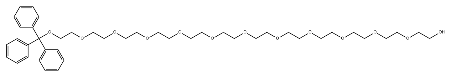 3,6,9,12,15,18,21,24,27,30,33,36-Dodecaoxaheptatriacontan-1-ol, 37,37,37-triphenyl- Structure