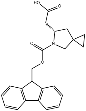 2-[(6S)-5-{[(9H-fluoren-9-yl)methoxy]carbonyl}-5-azaspiro[2.4]heptan-6-yl]acetic acid Structure