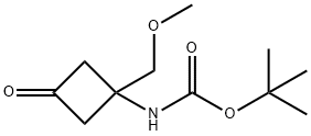 tert-butyl N-[1-(methoxymethyl)-3-oxocyclobutyl]carbamate Structure