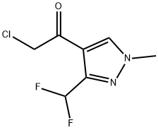 Ethanone, 2-chloro-1-[3-(difluoromethyl)-1-methyl-1H-pyrazol-4-yl]- 구조식 이미지