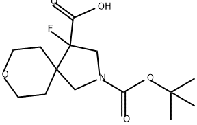 2-[(tert-butoxy)carbonyl]-4-fluoro-8-oxa-2-azaspir
o[4.5]decane-4-carboxylic acid Structure