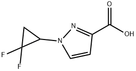 1-(2,2-difluorocyclopropyl)-1H-pyrazole-3-carboxylic acid Structure