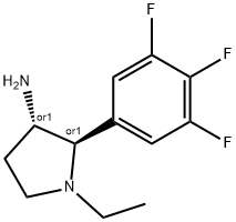 rac-(2R,3S)-1-ethyl-2-(3,4,5-trifluorophenyl)pyrrolidin-3-amine, trans Structure