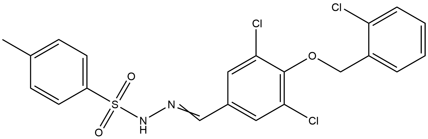 4-Methylbenzenesulfonic acid 2-[[3,5-dichloro-4-[(2-chlorophenyl)methoxy]phen... Structure