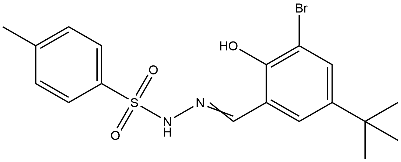 4-Methylbenzenesulfonic acid 2-[[3-bromo-5-(1,1-dimethylethyl)-2-hydroxypheny... Structure