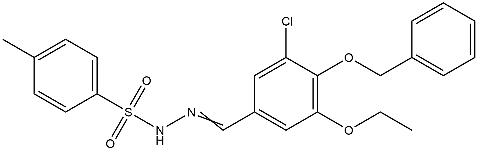 4-Methylbenzenesulfonic acid 2-[[3-chloro-5-ethoxy-4-(phenylmethoxy)phenyl]me... Structure