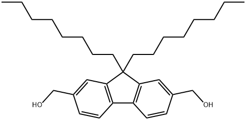 9H-Fluorene-2,7-dimethanol, 9,9-dioctyl- 구조식 이미지