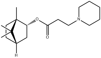 1-Piperidinepropanoic acid, (1S,2R,4S)-1,7,7-trimethylbicyclo[2.2.1]hept-2-yl ester Structure