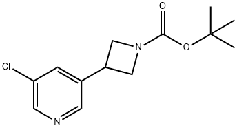 1-Azetidinecarboxylic acid, 3-(5-chloro-3-pyridinyl)-, 1,1-dimethylethyl ester Structure