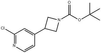 1-Azetidinecarboxylic acid, 3-(2-chloro-4-pyridinyl)-, 1,1-dimethylethyl ester Structure