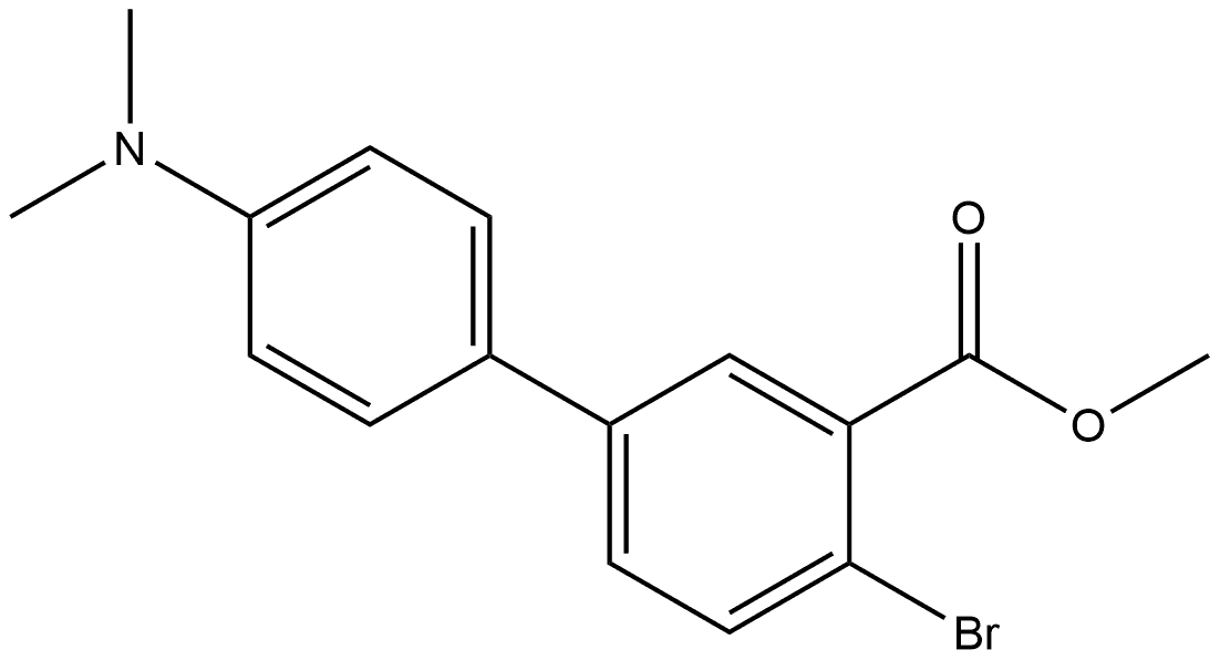 Methyl 4-bromo-4'-(dimethylamino)[1,1'-biphenyl]-3-carboxylate Structure