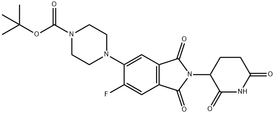 4-[2-(2,6-dioxo-3-piperidinyl)-6-fluoro-2,3-dihydro-1,3-dioxo-1Hisoindol-5-yl]-, 1,1-dimethylethyl ester-1-Piperazinecarboxylic acid, Structure